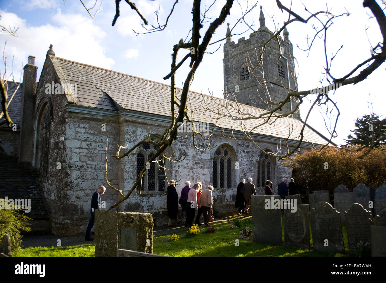 Kirche St. Endellion in Cornwall UK Stockfoto