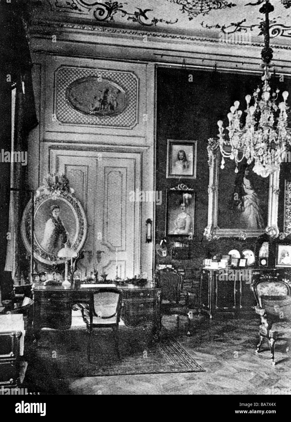 Franz Joseph I., 18.8.1830 - 21.11.1916, Kaiser von Österreich seit 1848, seine Studie, Hofburg Kaiserpalast, Wien, Stockfoto