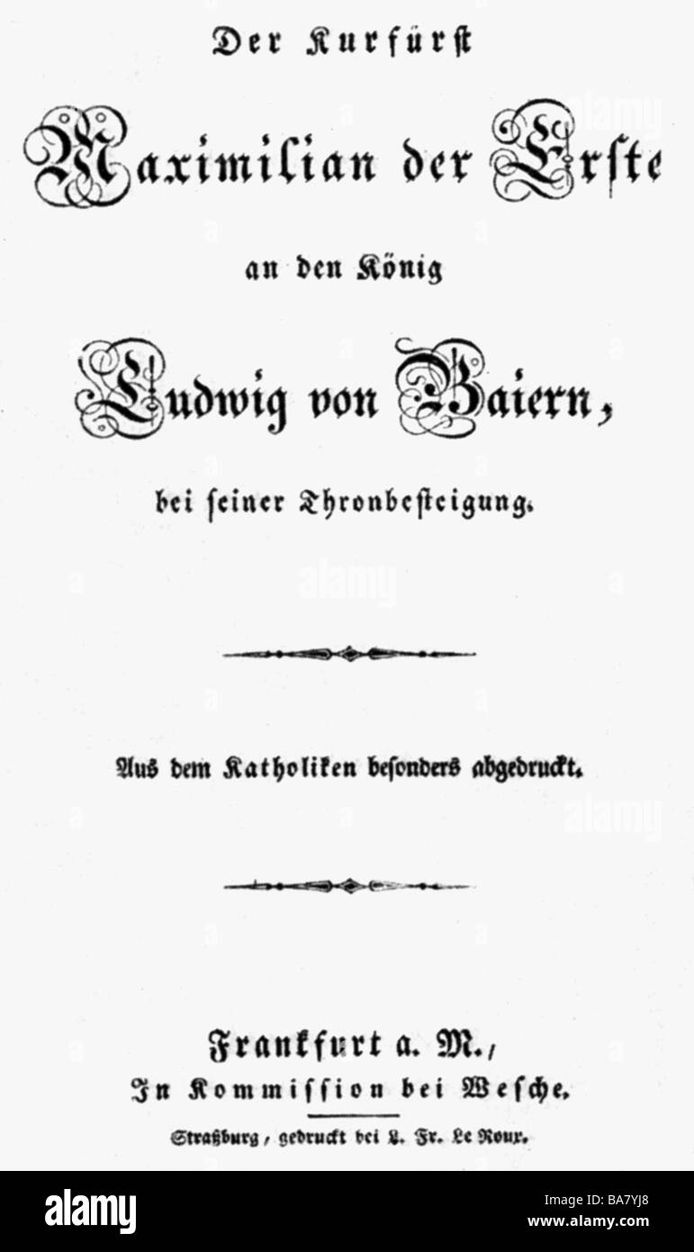 Görres, Johann Joseph von, 25.1.1776 - 29.1.1848, deutscher Autor/Schriftsteller, Seite aus 'Der Katholik', Sonderausgabe, 1830-19, Stockfoto