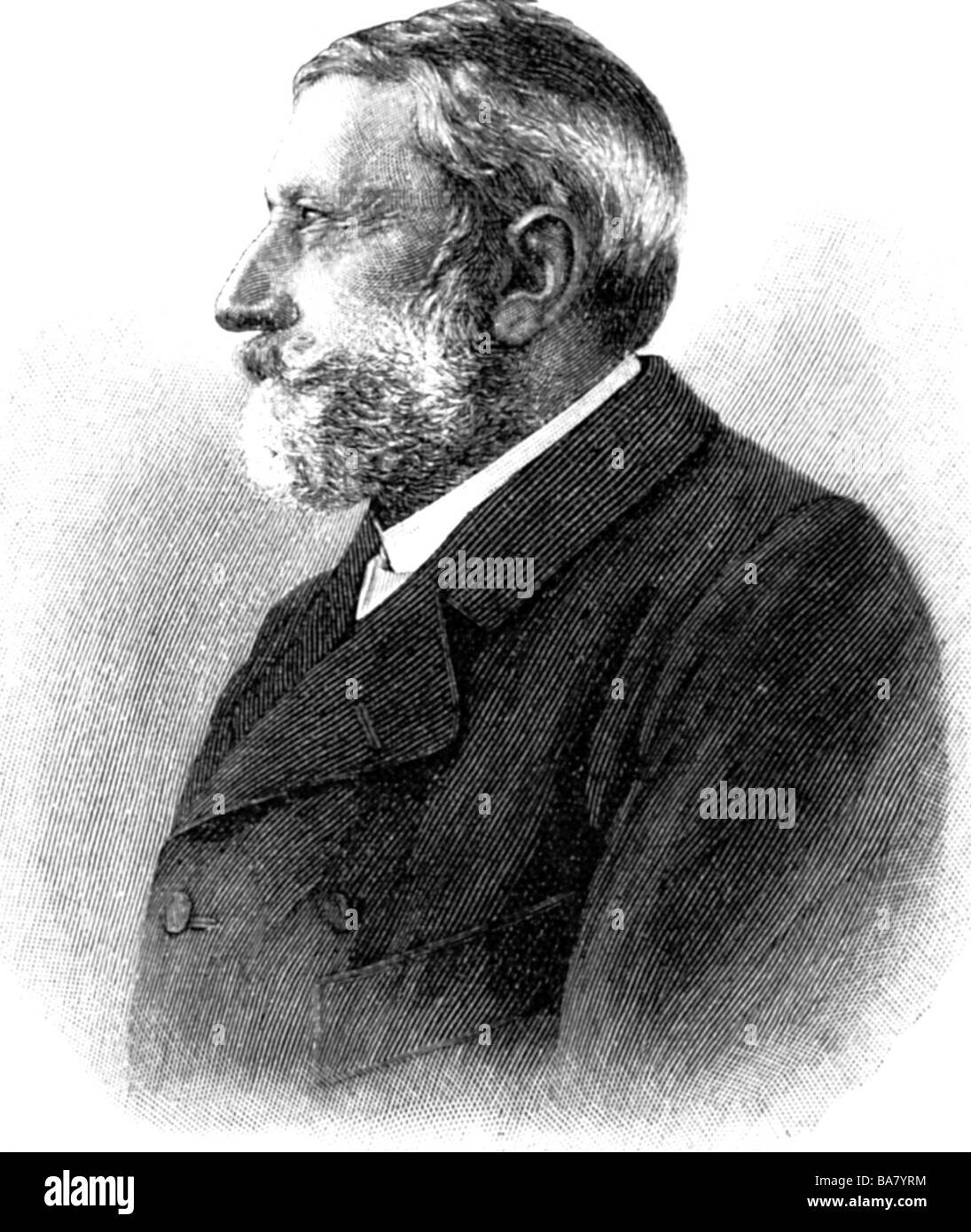 Saar, Ferdinand von, 30.9.1833 - 24.7.1906, österreichischer Autor/Schriftsteller, Porträt, Gravur, Stockfoto