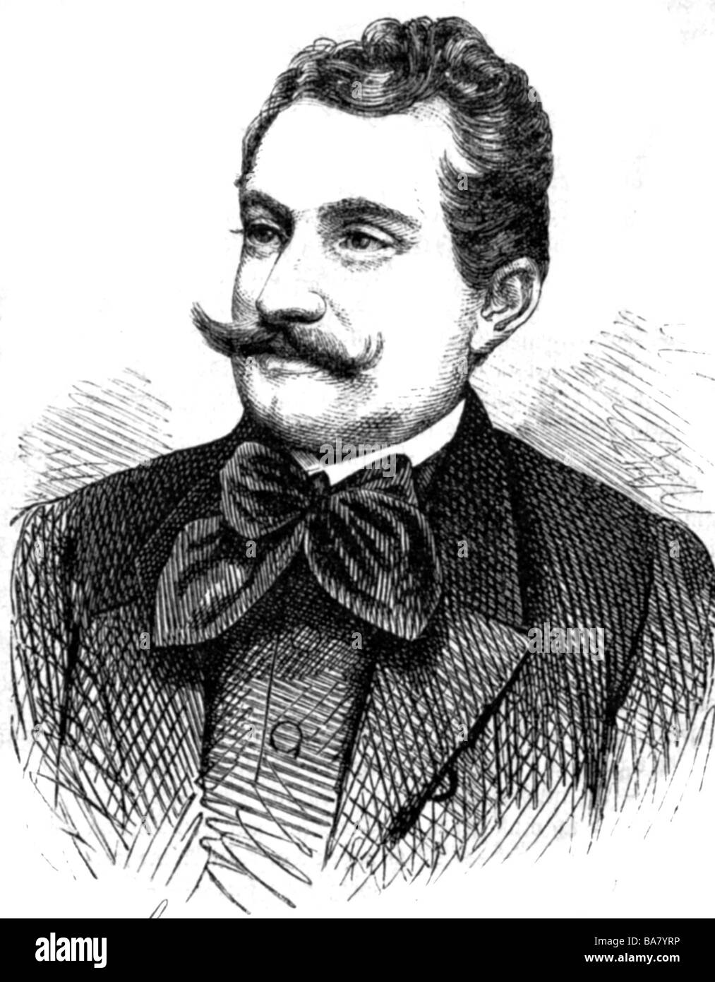 Saar, Ferdinand von, 30.9.1833 - 24.7.1906, österreichischer Autor/Schriftsteller, Porträt, Holzgravur, 19. Jahrhundert, Stockfoto