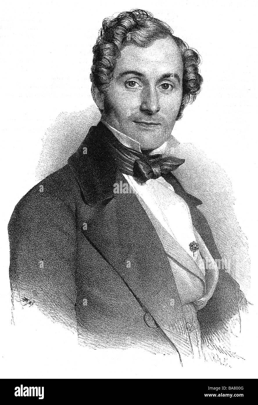 Lortzing, Albert, 23.10.1801 - 21.01.1851, deutscher Komponist, Porträt, Holzgravur, 19. Jahrhundert, Stockfoto