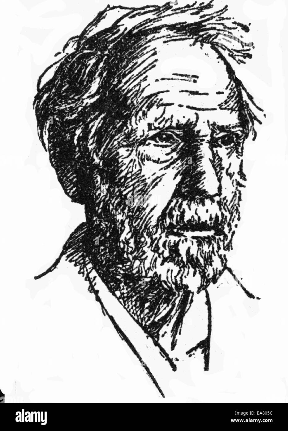 Vierkandt, Alfred, 4.6.1867 - 24.4.1953, deutscher Soziologe, Porträt, Zeichnung, Stockfoto