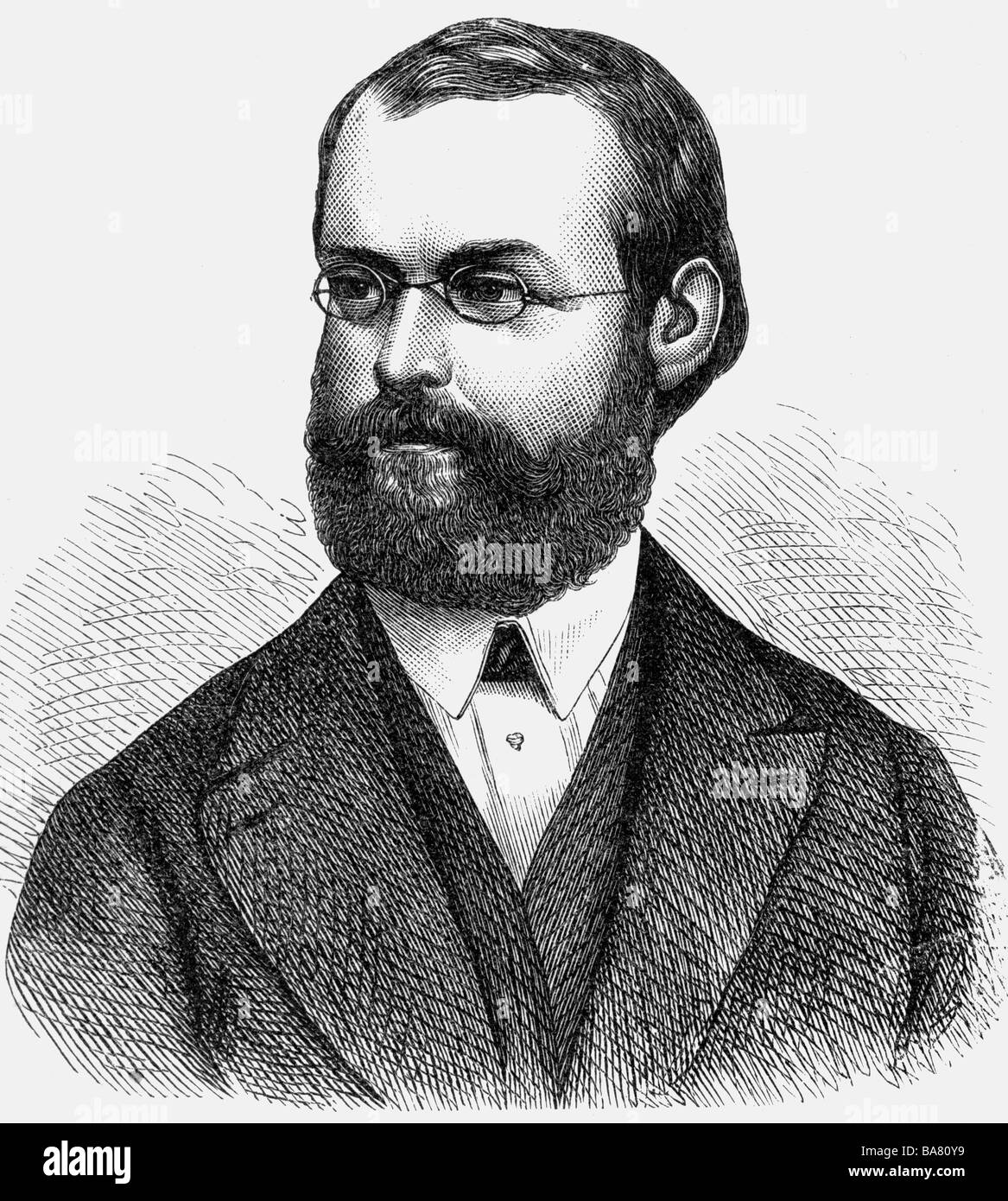 Schenk von Stauffenberg, Franz August, 3.8.1834 - 2.6.1901, deutscher Politiker, Porträt, Holzgravur, 19. Jahrhundert, Stockfoto