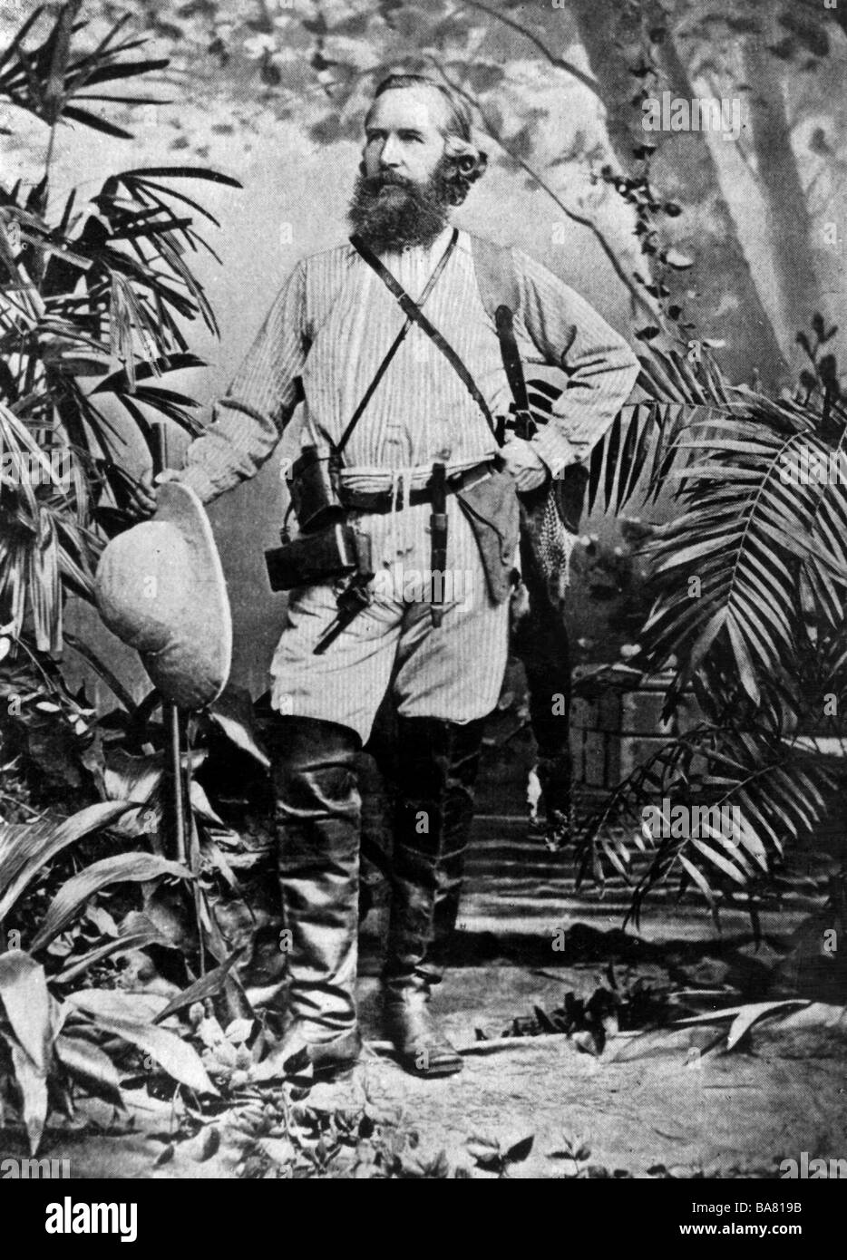 Haeckel, Ernst, 16.2.1834 - 9.8.1919, deutscher Wissenschaftler, Ganzkörperansicht, in tropischen Anzug, 1882, Friedrich-Schiller-Universität Jena, Stockfoto