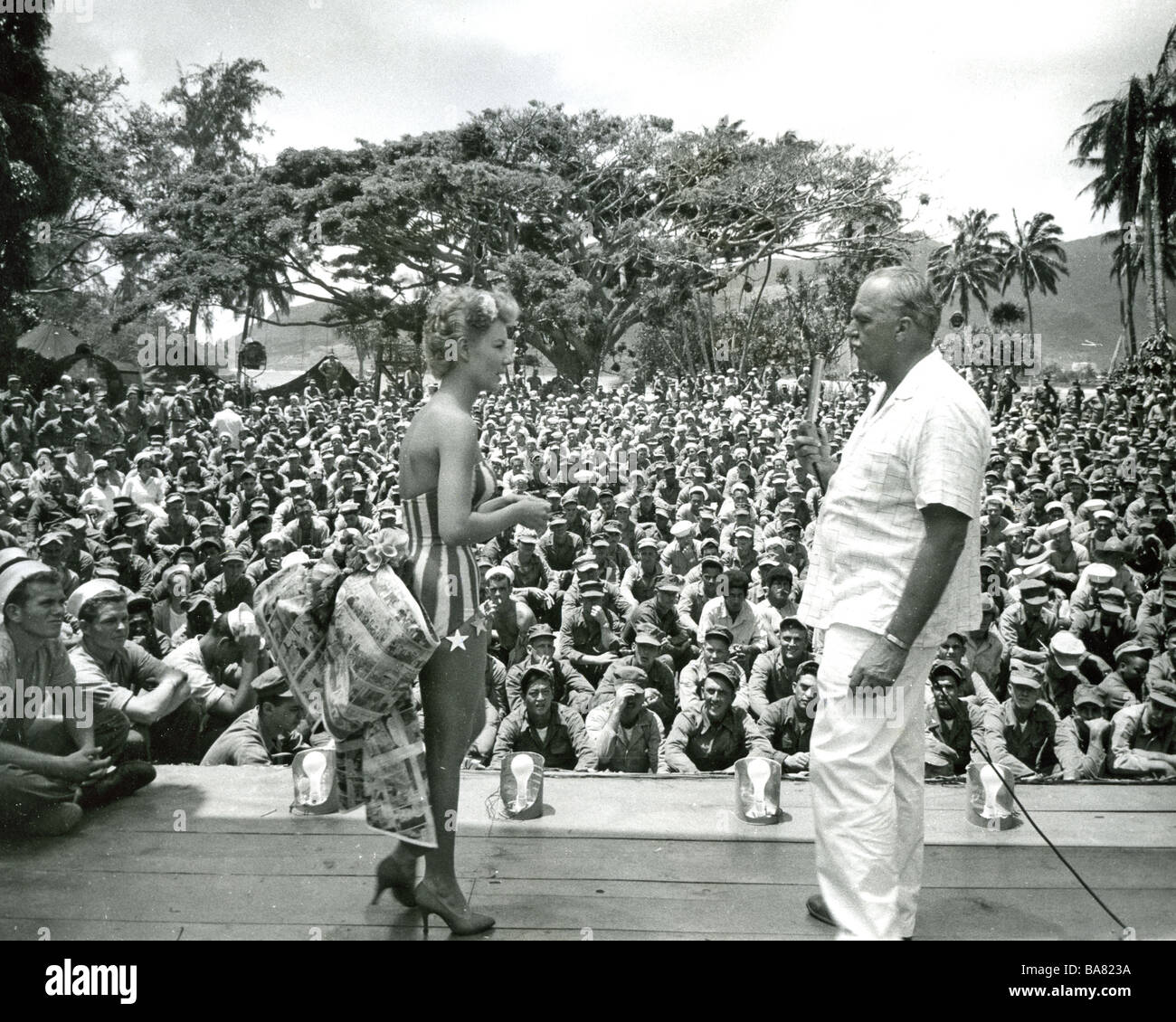 SOUTH PACIFIC 1958 Magna Film musikalische mit Mitzi Gaynor und Joshua Logan Regie einer Szenenverlaufs Stockfoto