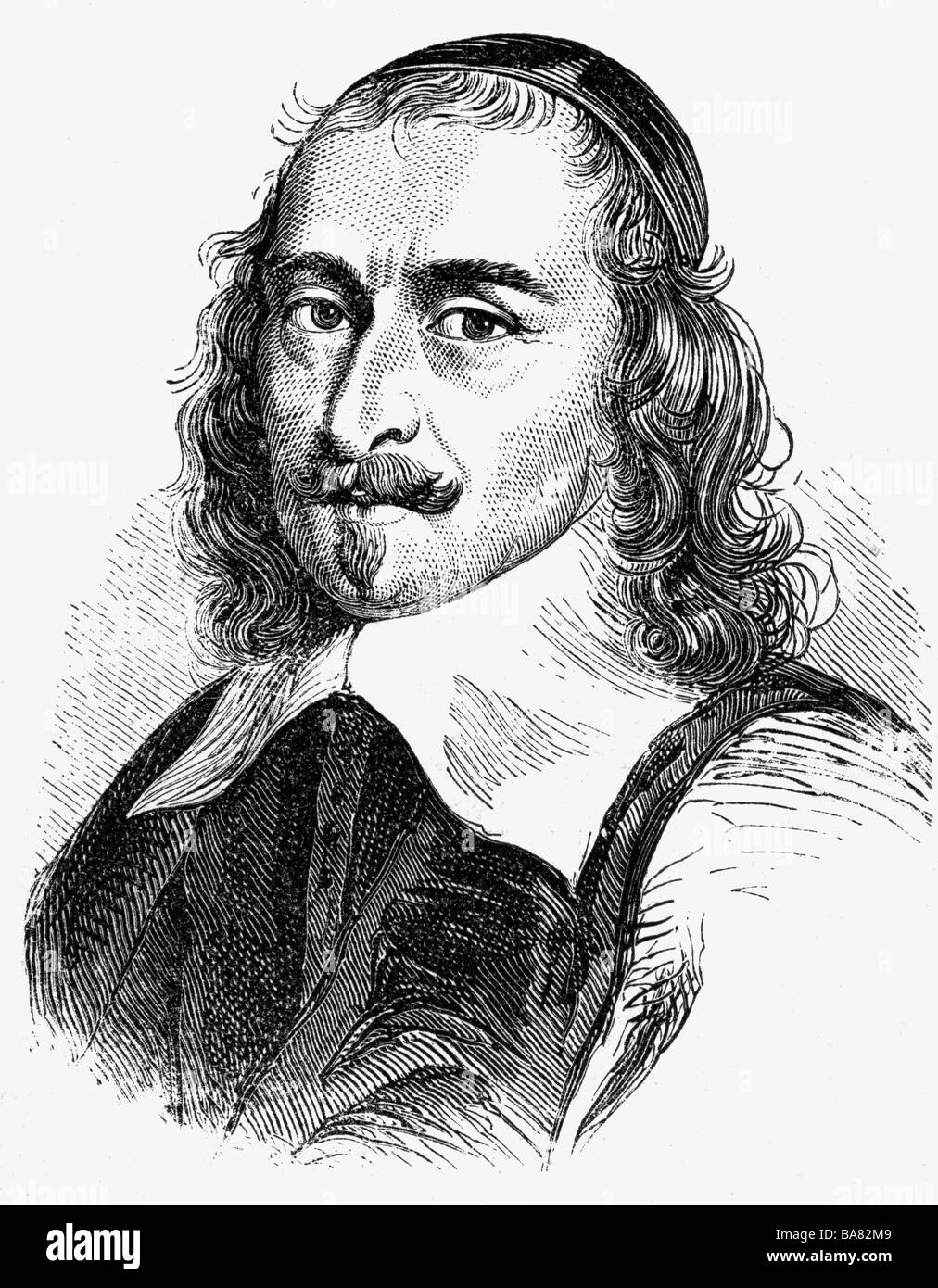 Corneille, Pierre, 6.6.1606 - 1.10.1684, französischer Autor/Schriftsteller, Porträt, Holzgravur, 19. Jahrhundert, Stockfoto
