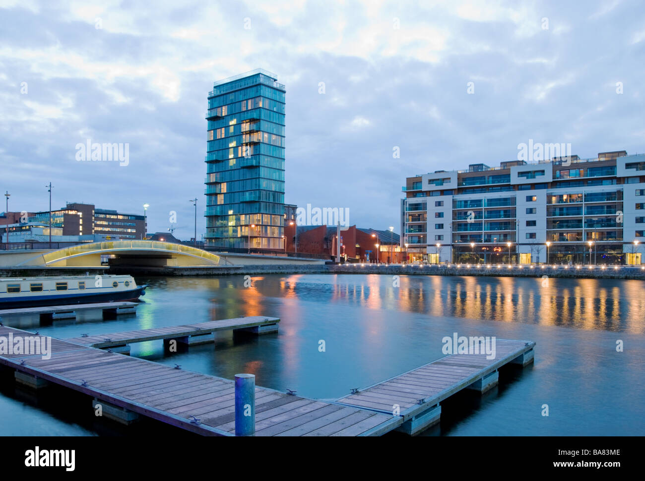 High-Rise Development bei Grand Canal Docks Dublin Irland Stockfoto