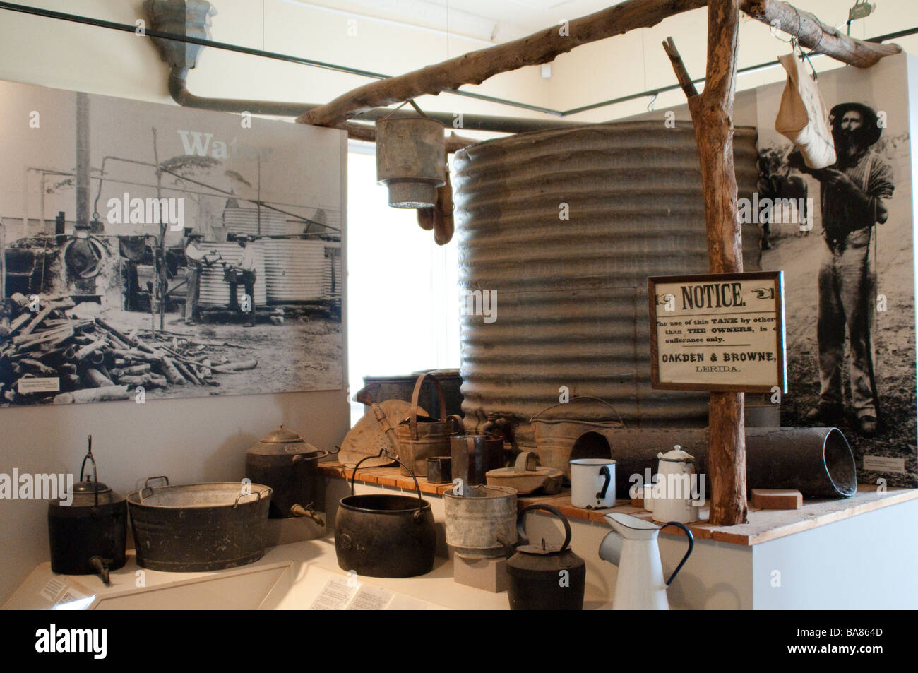 Ausstellungen in den großen Cobar Heritage Museum New South Wales Australien Stockfoto