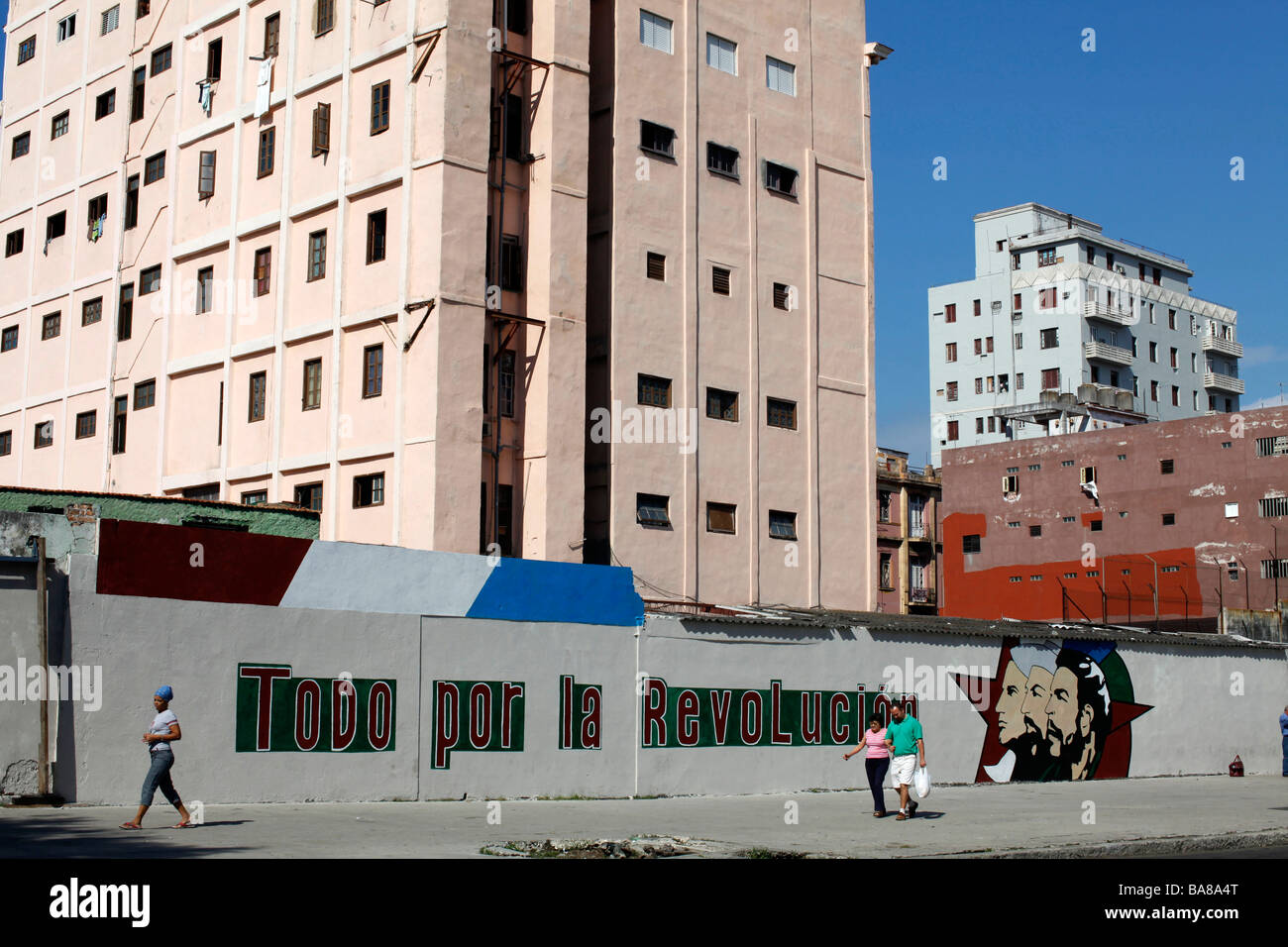 Kuba, Havanna: Wandmalerei Stockfoto