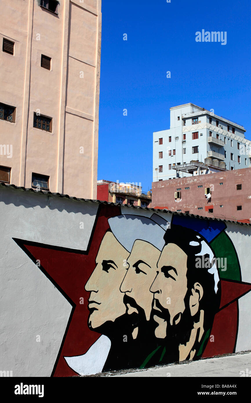 Kuba, Havanna: Wandmalerei Stockfoto