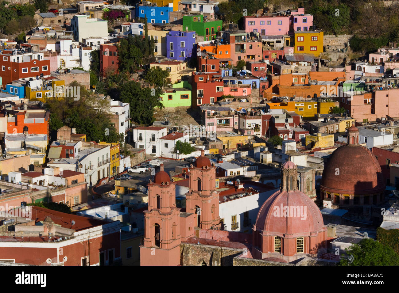 Blick über Guanajuato, Mexiko Stockfoto