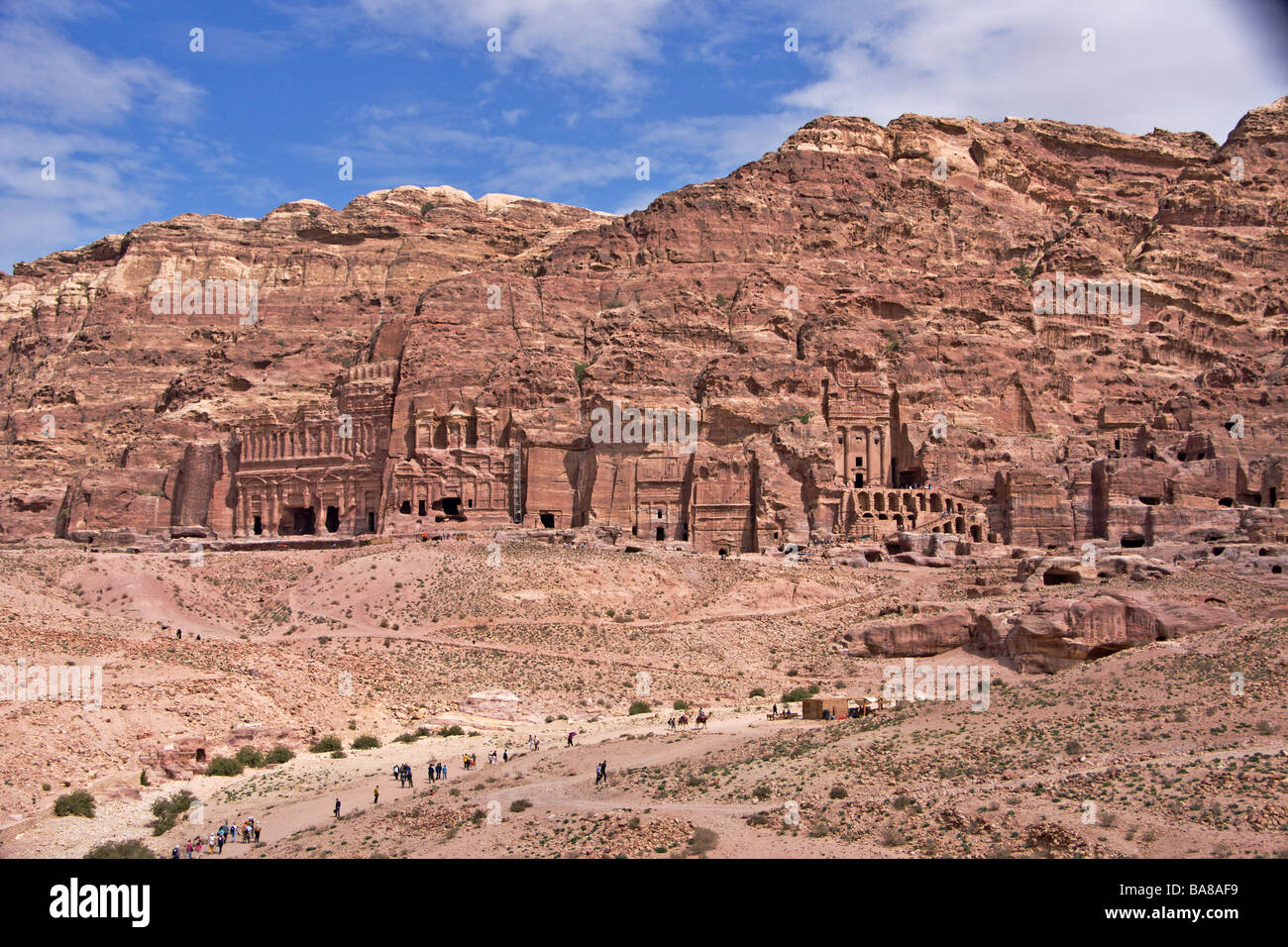 Königliche Gräber in der antiken Stadt Petra in Jordanien Stockfoto