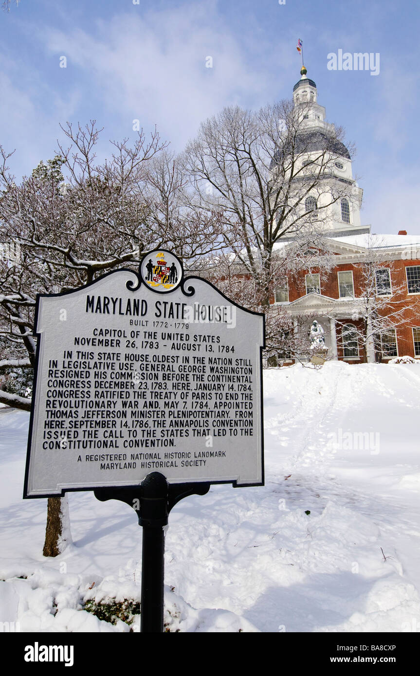 State House, Annapolis Maryland USA Stockfoto