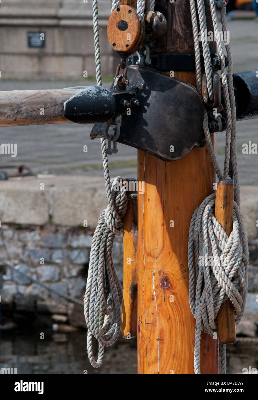 Segel-Boot-mast Stockfoto