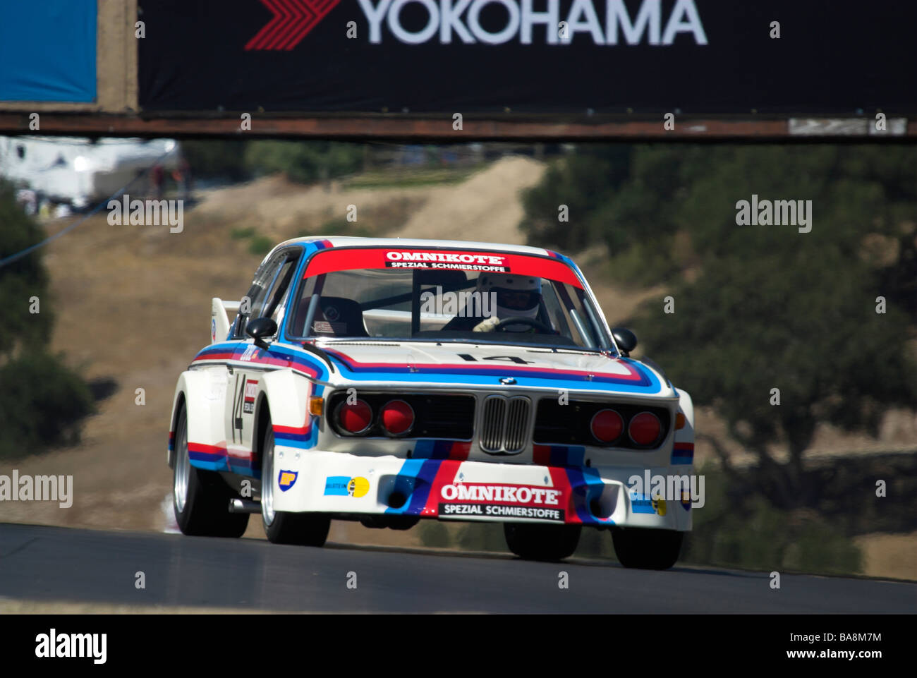 Ein 1971 BMW CS/E9 an der historischen Autorennen Monterey, Monterey, Kalifornien, USA Stockfoto