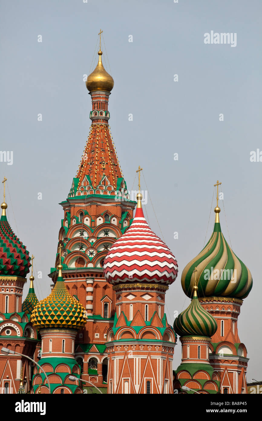 Kathedrale des heiligen Basilius den Seligen, Roter Platz, Moskau, Russland. Stockfoto