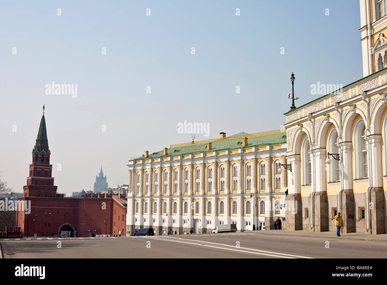 Der große Kreml-Palast und Kreml-Turm, Moskau, Russland Stockfoto