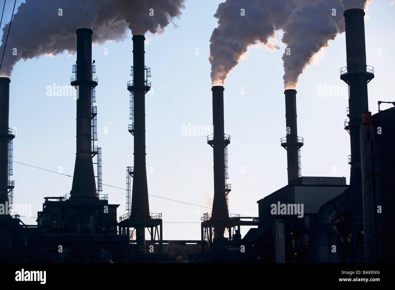 Rauchen ab Werk Stockfoto