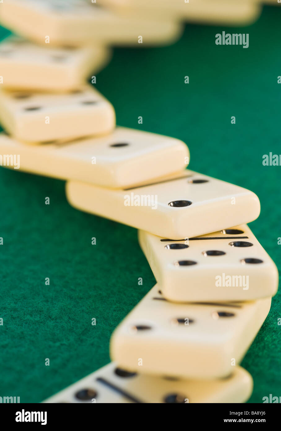 Dominos hautnah Stockfoto