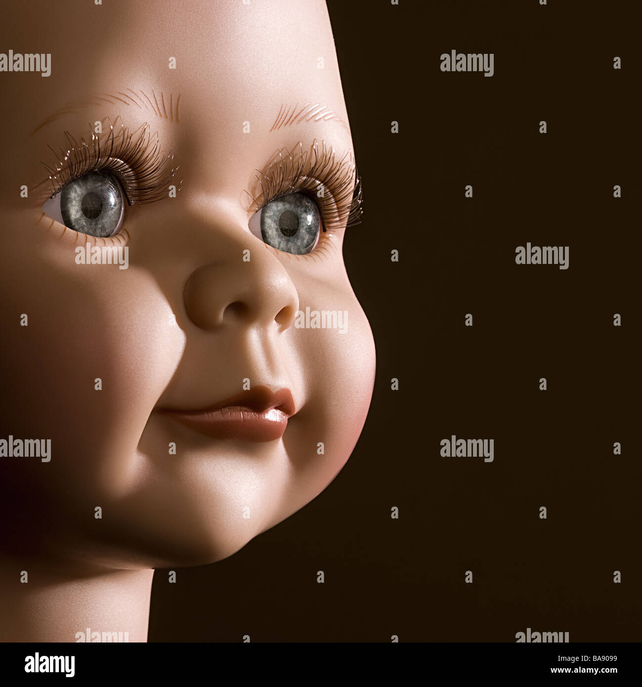 Baby Puppe Gesicht Nahaufnahme Stockfoto