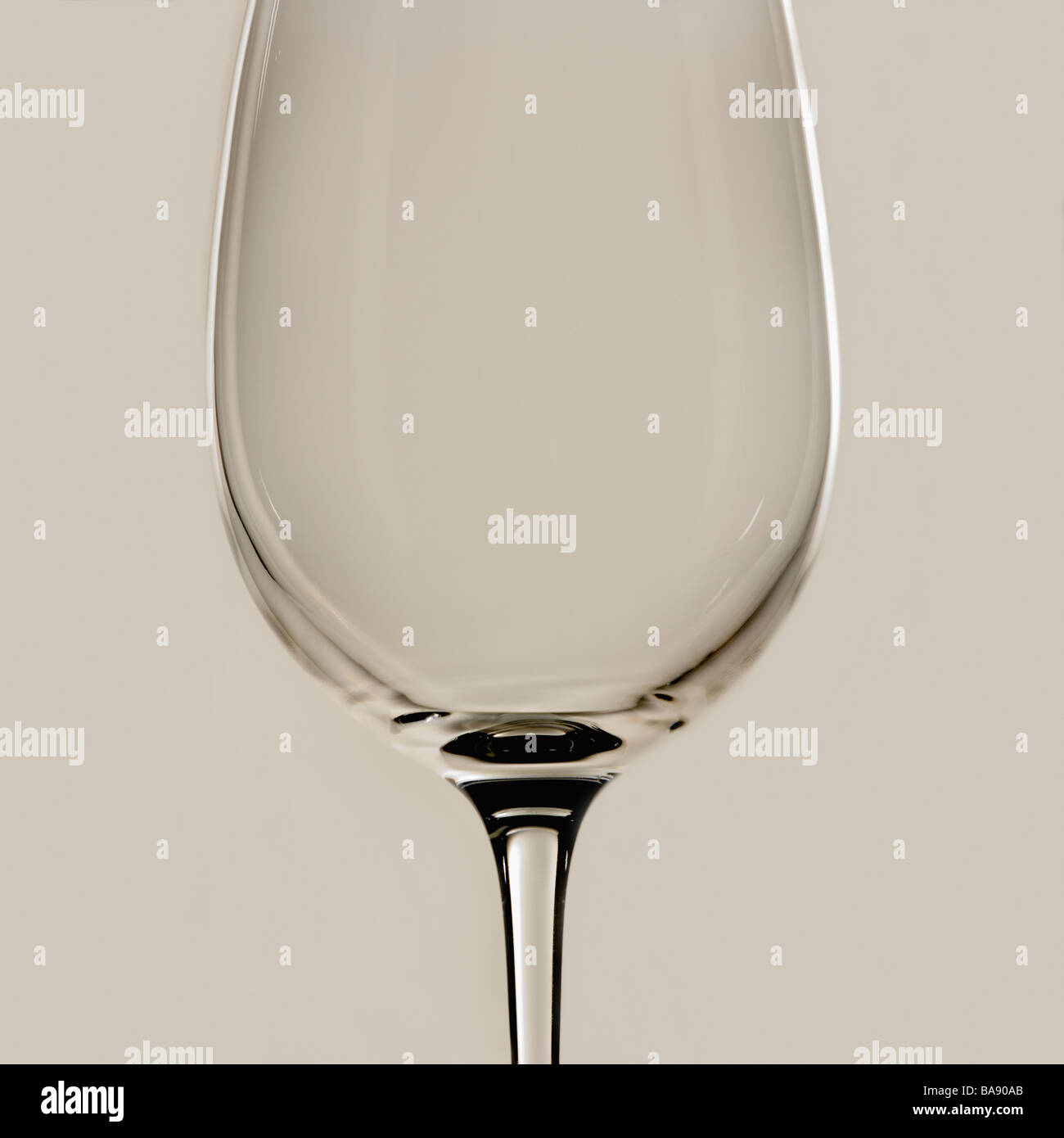 Leere Weinglas Stockfoto