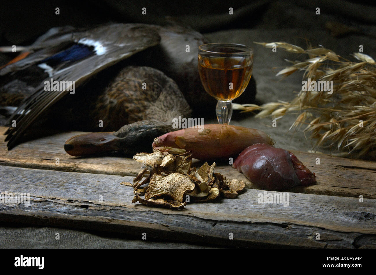 Darm von einer Wildente. Stockfoto