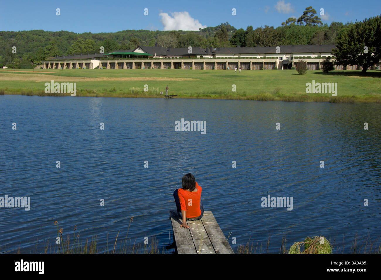 Touristen genießen den Luxus eines Simbabwes führenden Resorts Troutbeck Golfresort Simbabwes Eastern Highlands Stockfoto