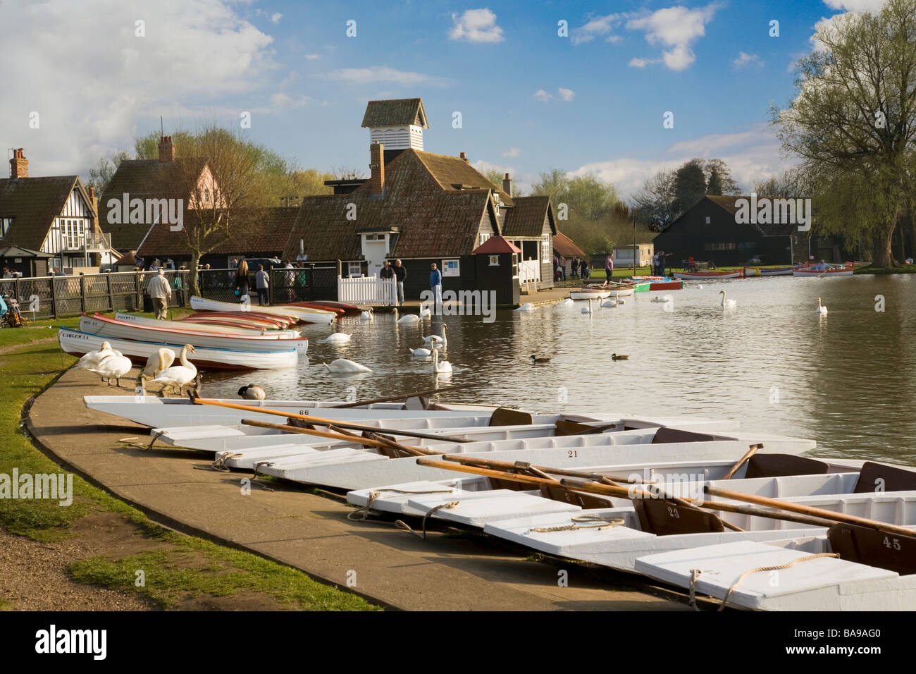 Thorpeness Meare Bootshaus Stockfoto