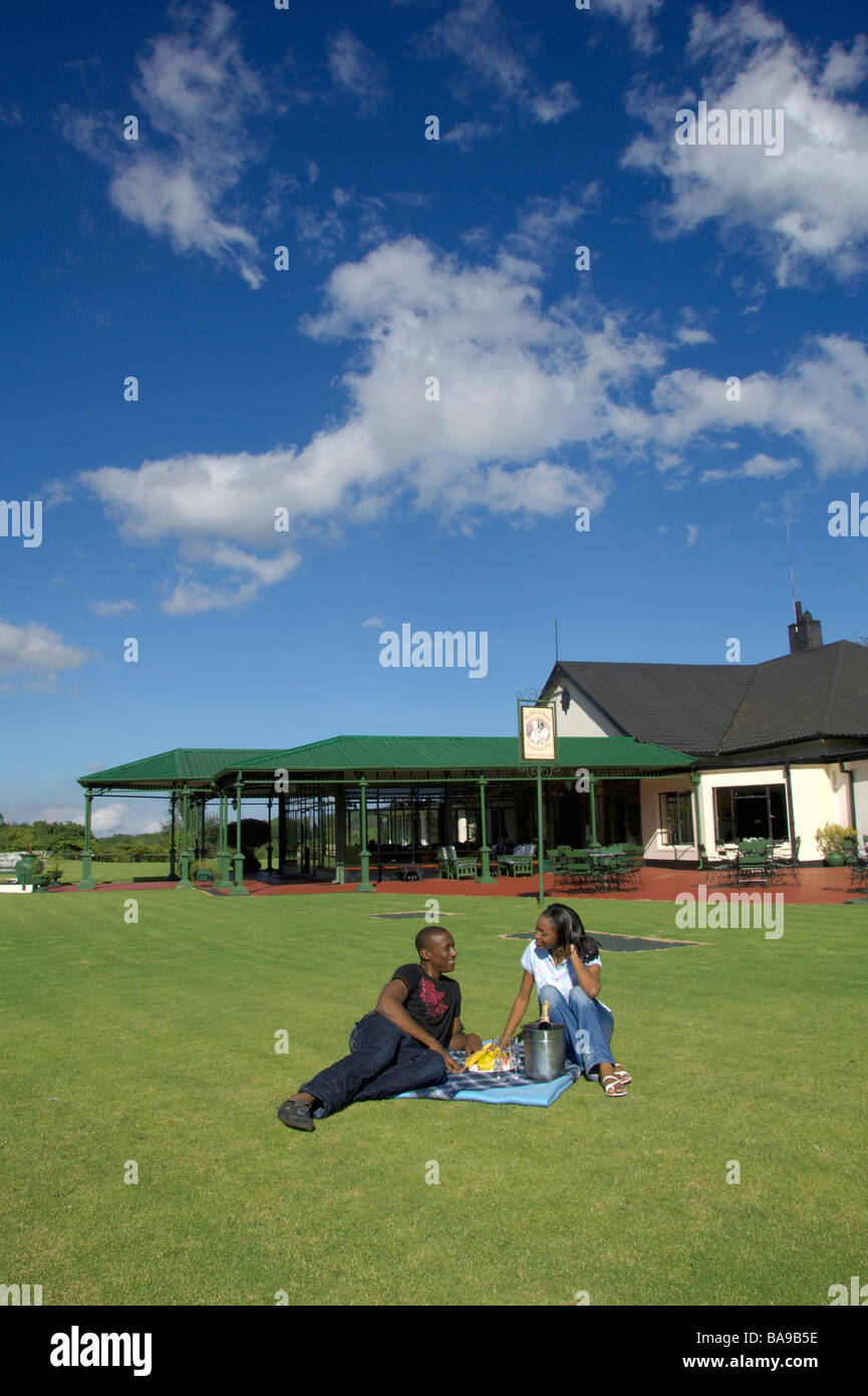 Touristen genießen den Luxus eines Simbabwes führenden Resorts Troutbeck Golfresort Simbabwes Eastern Highlands Stockfoto