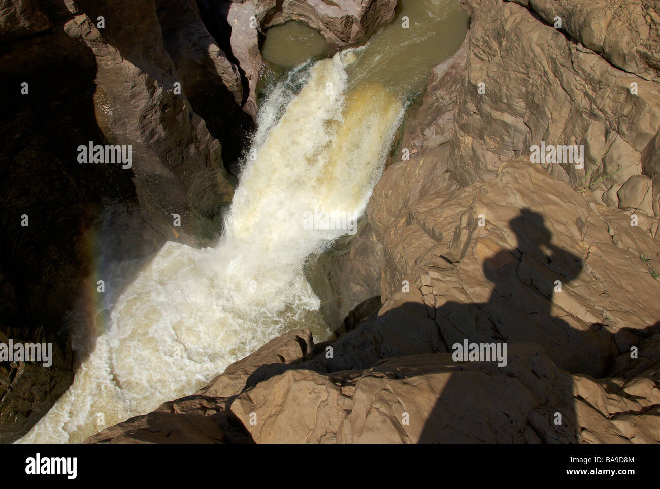 Samalema Schlucht Gonarezhou Nationalpark Simbabwe Mwenezi Basalt Flusserosion Stockfoto