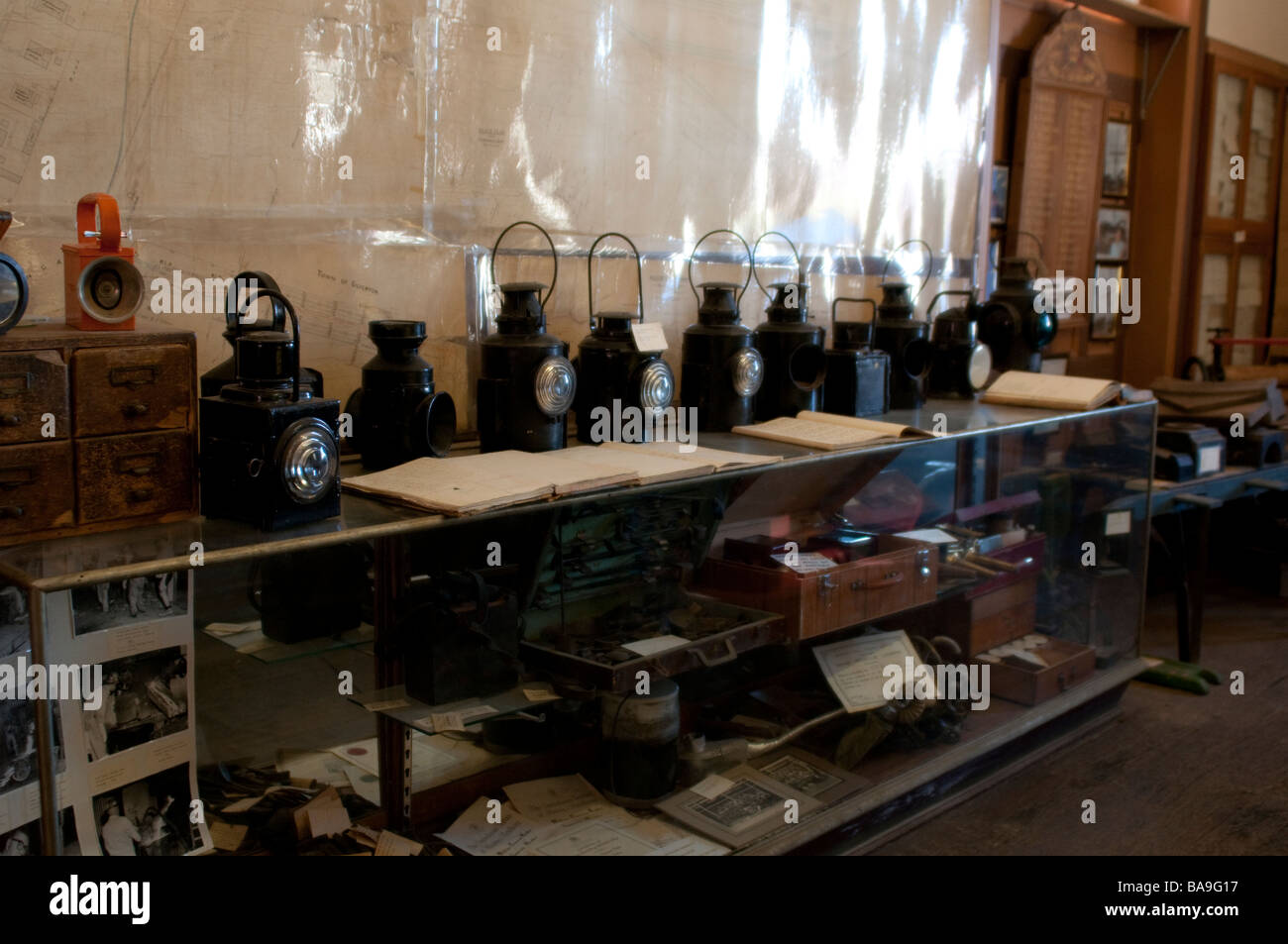 Innenausbau von Sulfid-Street-Bahnhof jetzt Migranten Museum Broken Hill New South Wales Australia Stockfoto