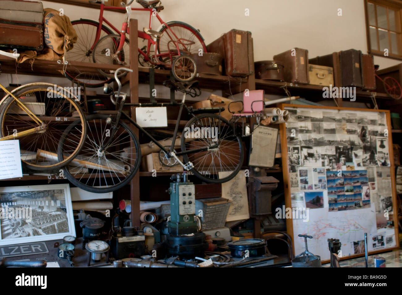 Innenausbau von Sulfid-Street-Bahnhof jetzt Migranten Museum Broken Hill New South Wales Australia Stockfoto
