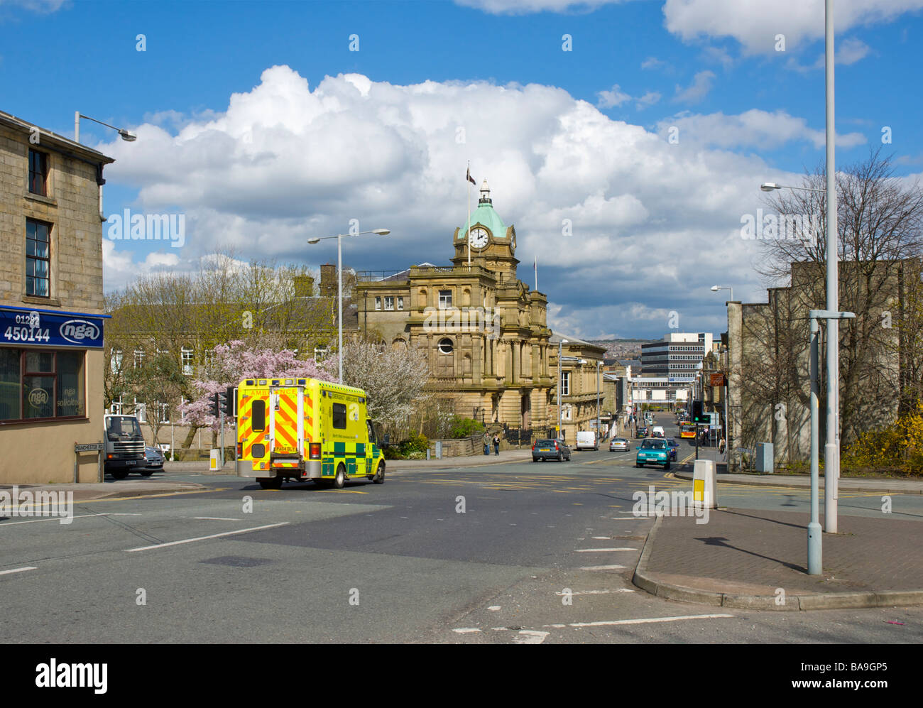 Das Rathaus am Manchester Road, Burnley, Lancashire, England UK Stockfoto