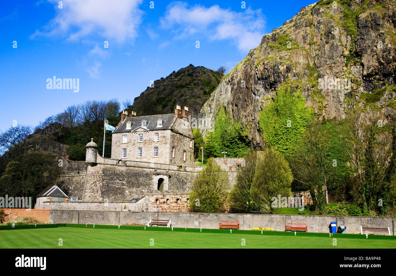 Dumbarton Castle und Dumbarton Rock, West Dumbartonshire, Schottland. Stockfoto
