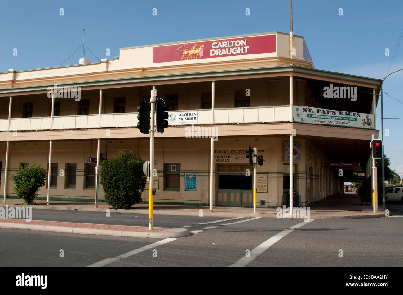 Hotel West Darling auf Argent Straße gebrochen Hill New South Wales Australien Stockfoto