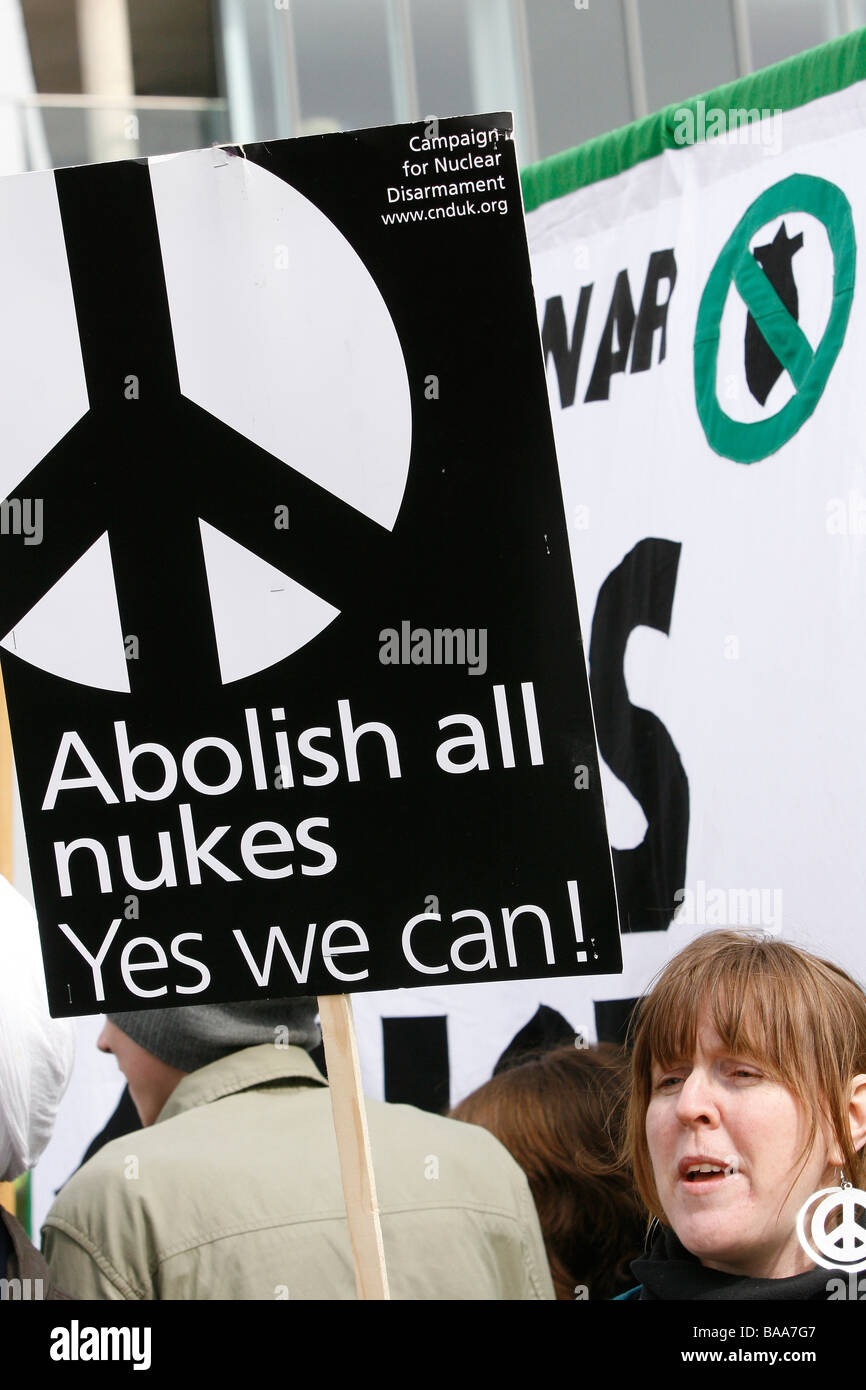 Kampagne für nukleare Abrüstung Stockfoto