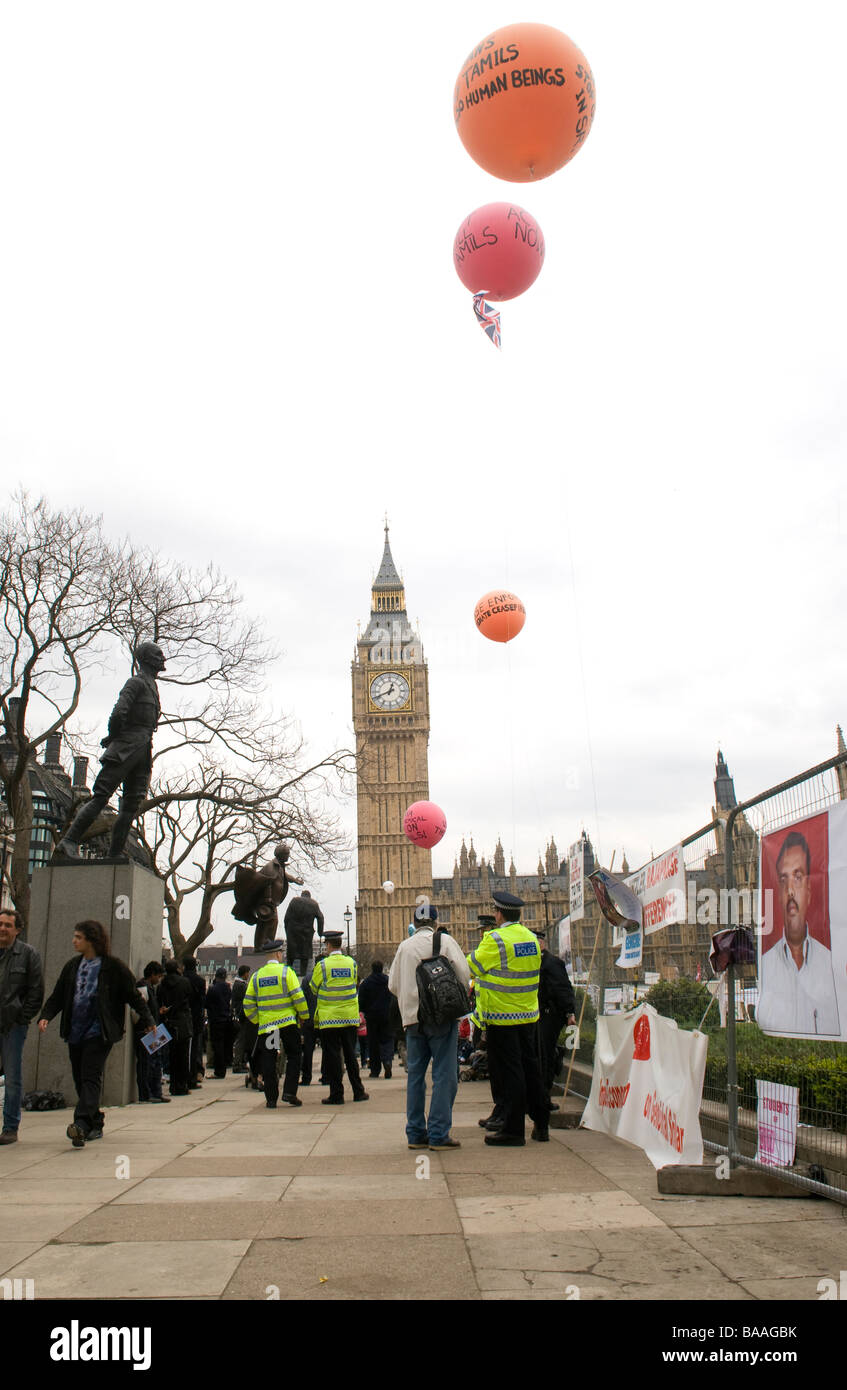 Sri Lanka Protestdemonstration in London 2009 Stockfoto