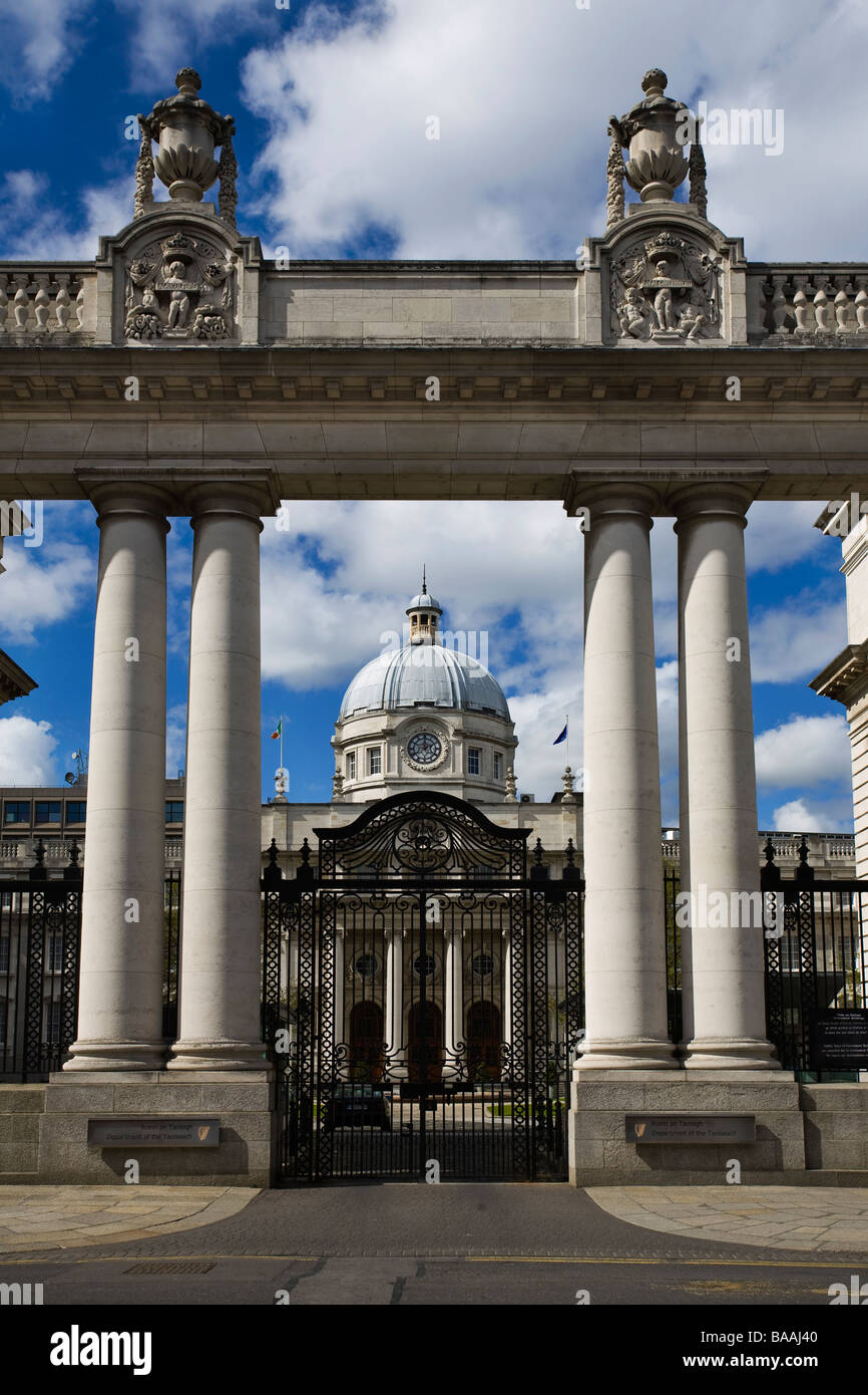 Irischen Regierung Gebäuden, Dublin Gehäuse das Amt des Ministerpräsidenten oder Premierminister sowie das Finanzdepartement Stockfoto