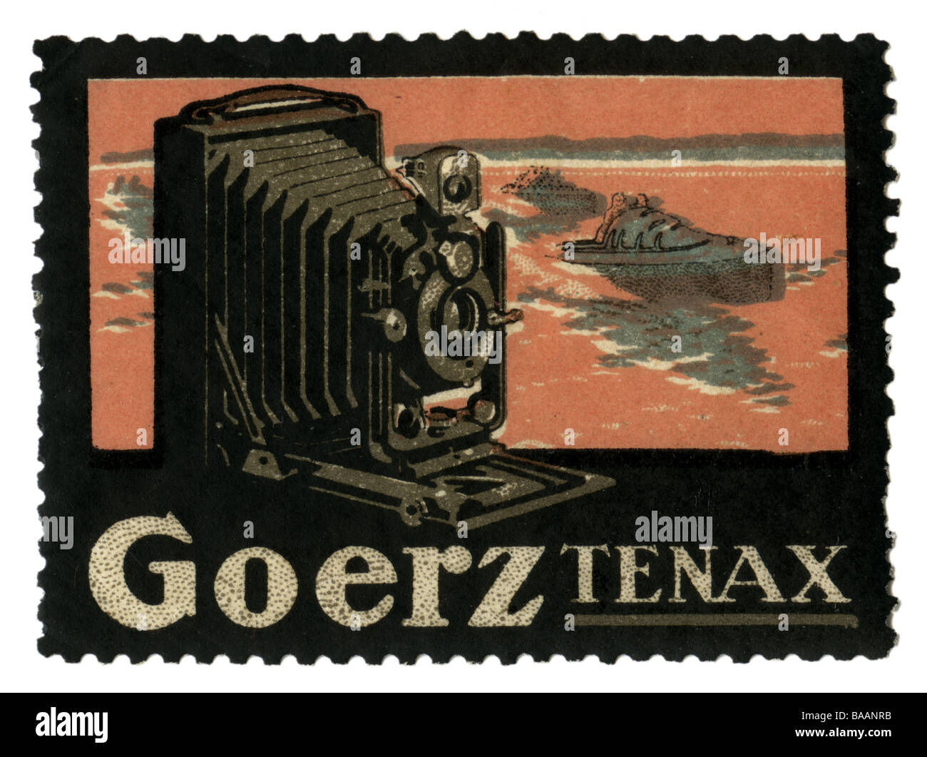 Werbung, Briefmarken, Goerztenax, Fotokamera, Deutschland, ca. 1910, Stockfoto