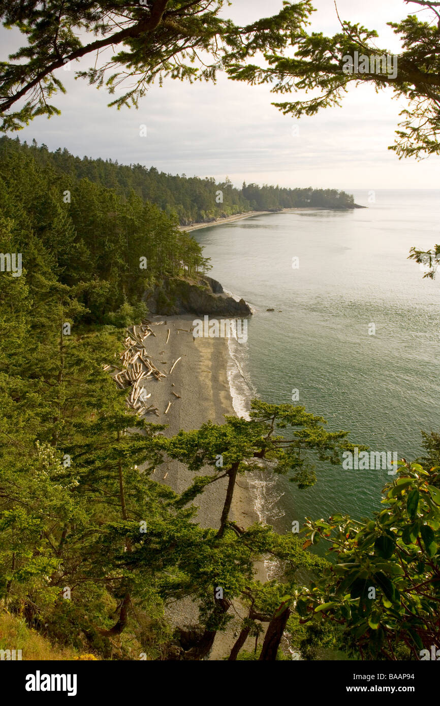 Küste übersehen - Deception Pass State Park - Washington Stockfoto