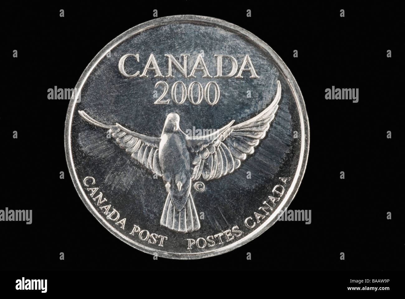 Nahaufnahme einer kanadischen Münze Stockfoto