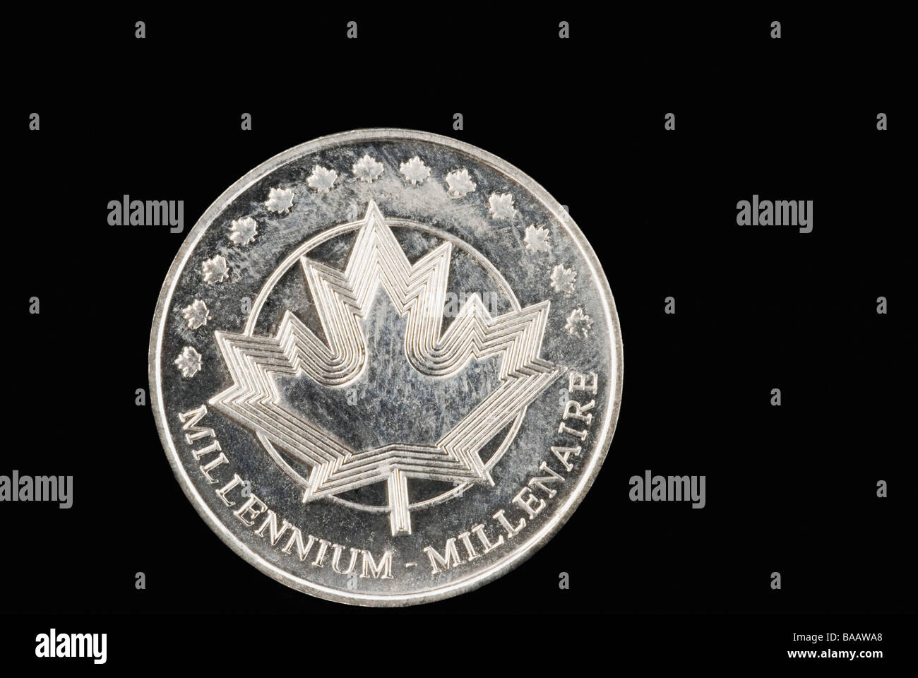 Nahaufnahme einer kanadischen Münze Stockfoto