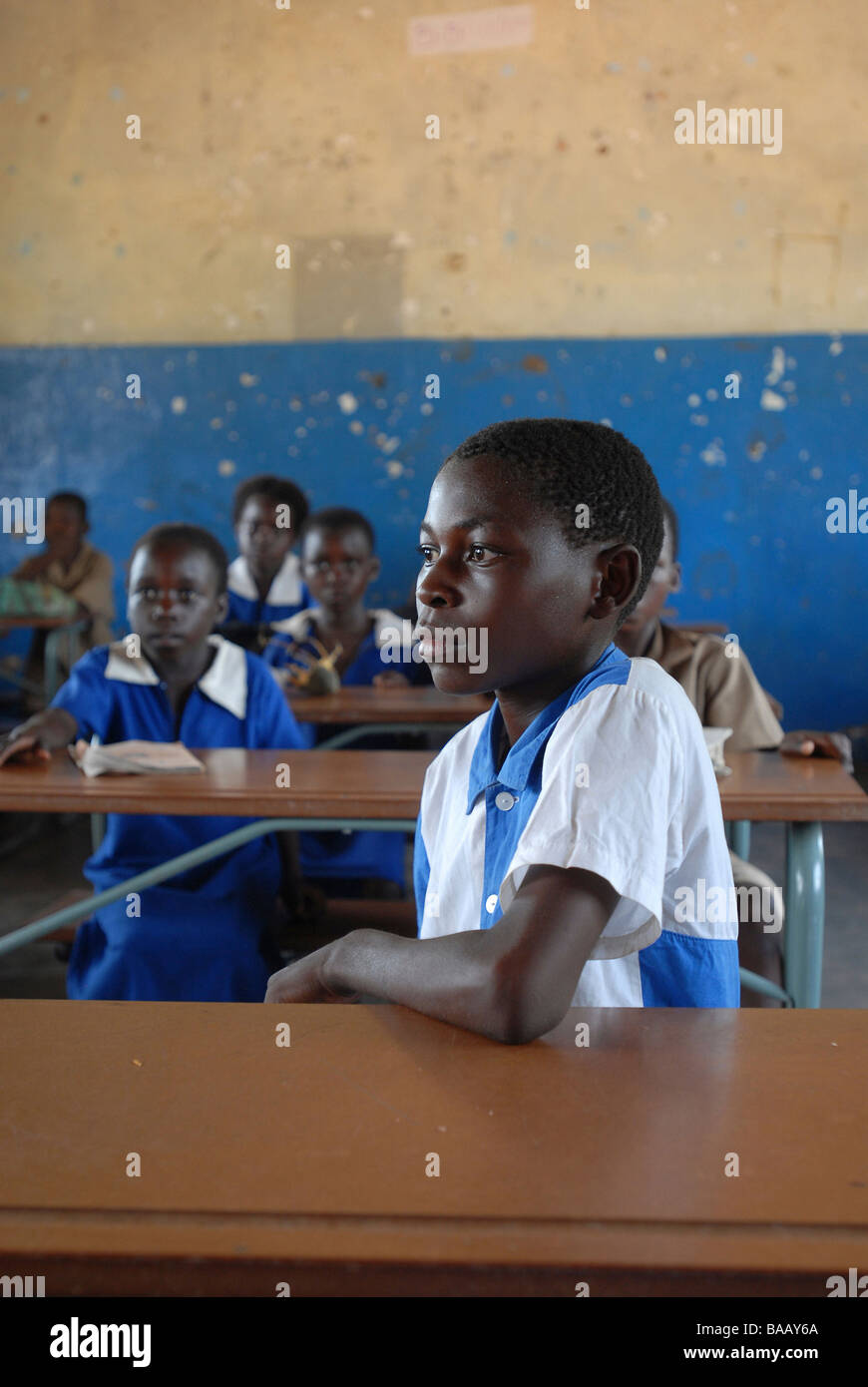 Lektion in einem Klassenzimmer Lusaka, Sambia Stockfoto