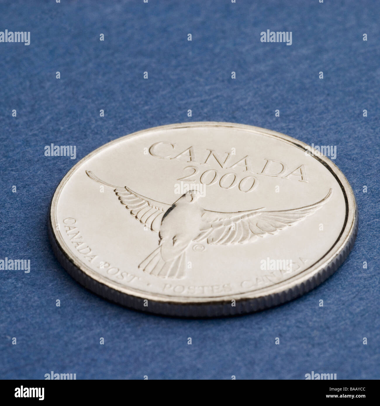 Nahaufnahme einer kanadischen Münze Stockfoto