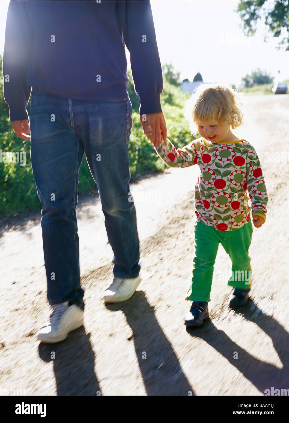 Ein Elternteil und ein Kind, Schweden. Stockfoto