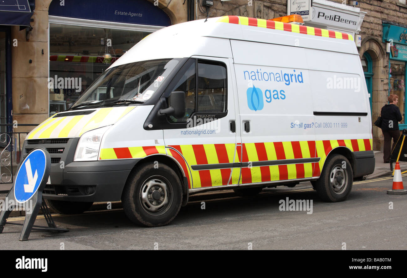 Ein National Grid Wartung van auf einer Straße in U.K. Stockfoto
