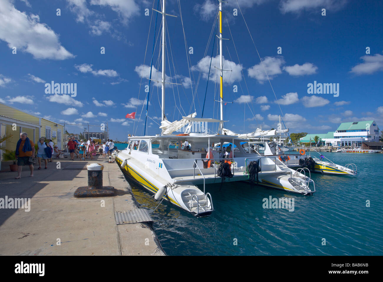 Tiami Katamaran-Segeln Kreuzfahrt in Barbados, "West Indies" Stockfoto