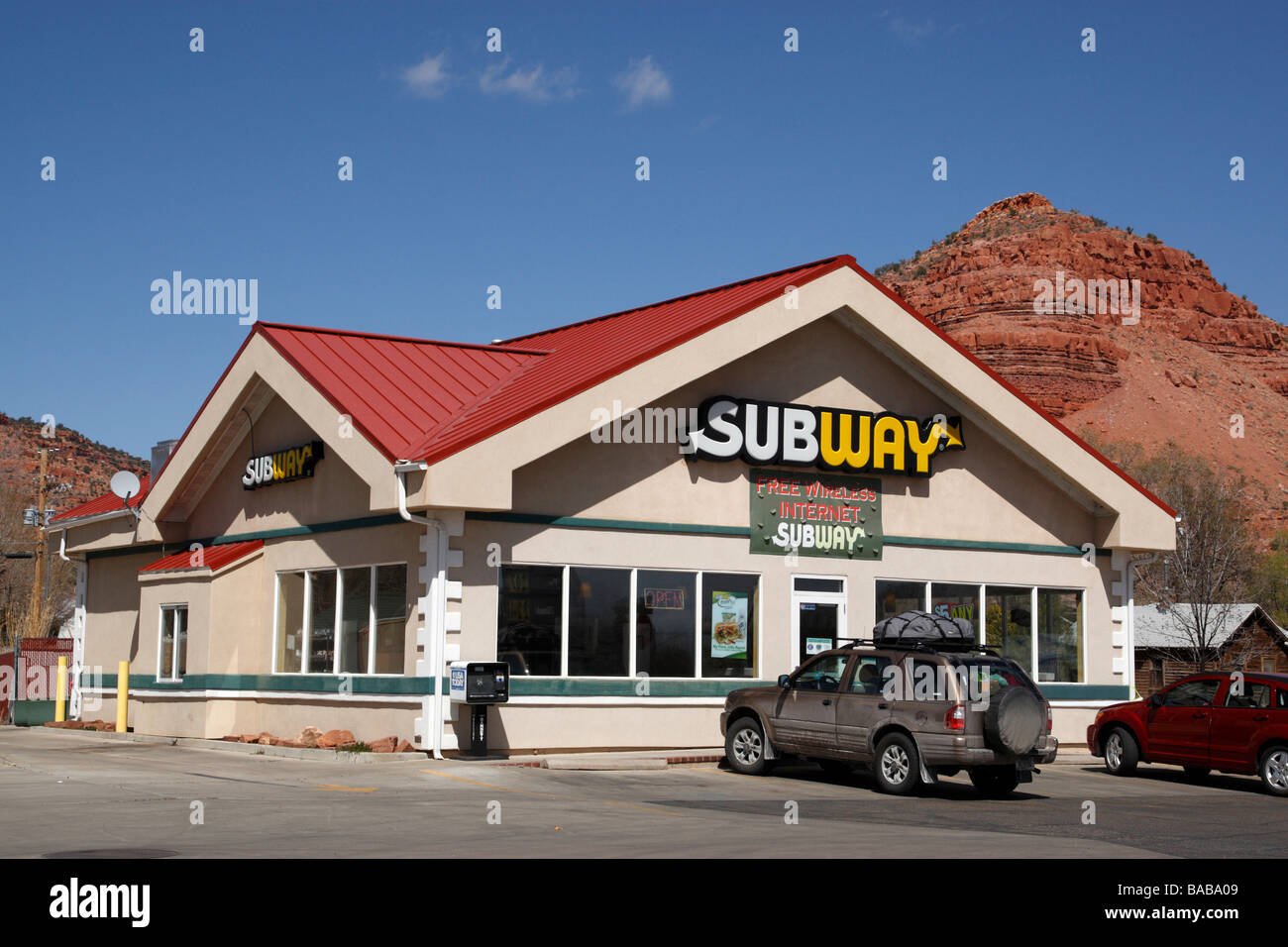 Subway Restaurant am Highway 89 Kanab Kane County Utah usa Stockfoto