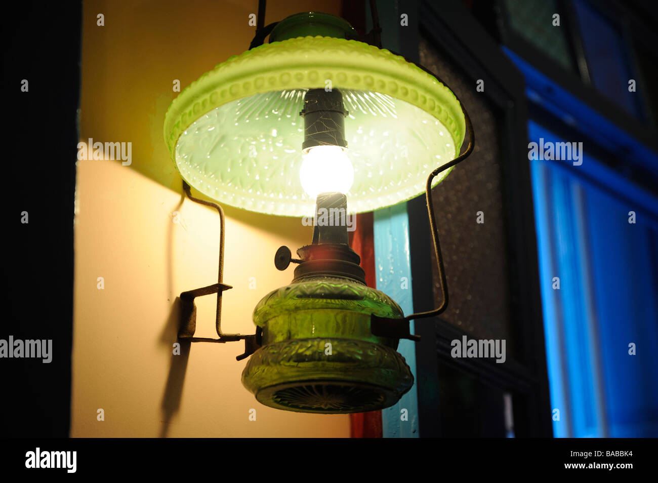 Vintage Lampe in ein Hotel im Retro-Stil Stockfoto